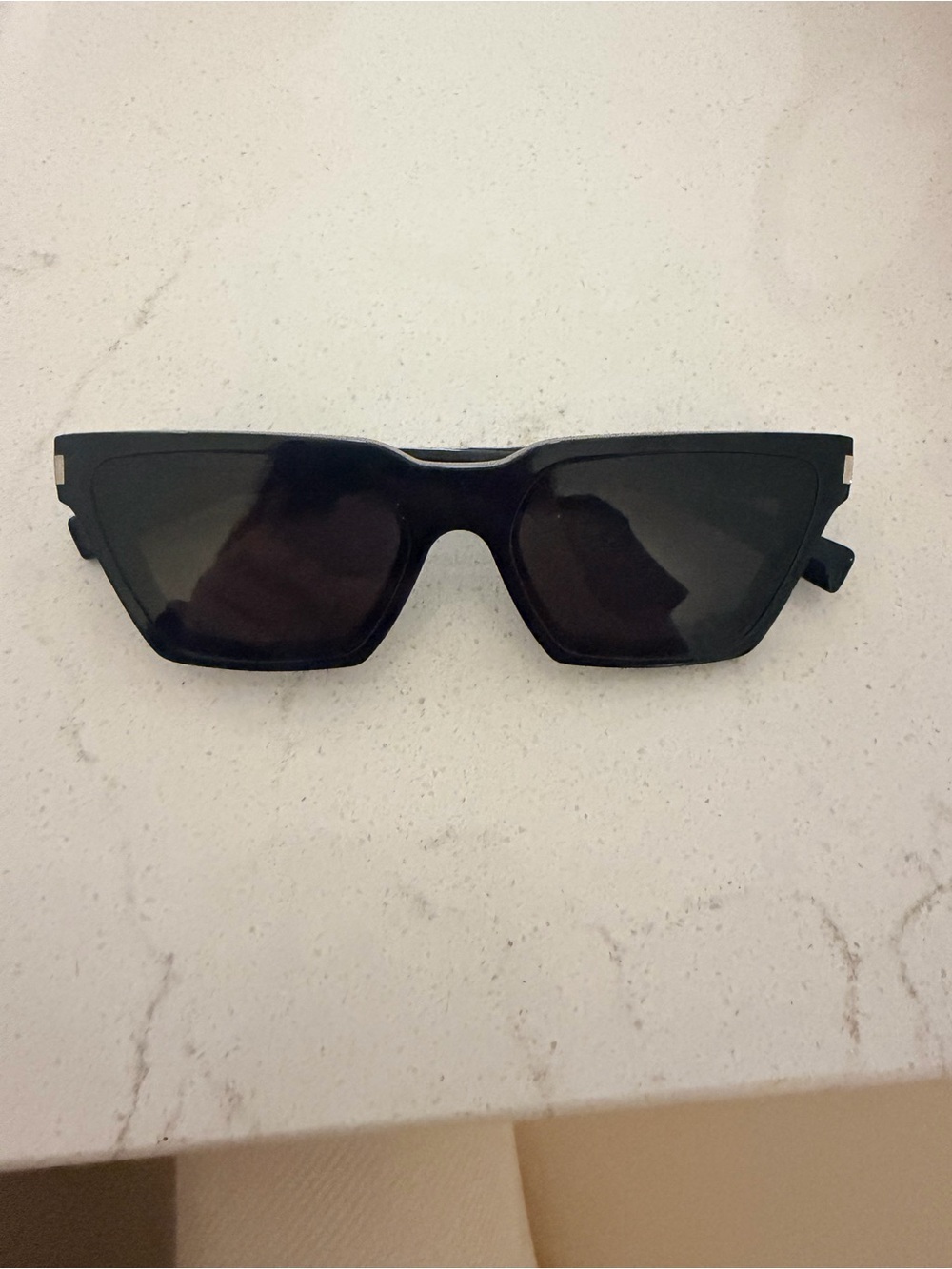 Black Angular Cat-Eye Women's Sunglasses